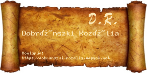 Dobránszki Rozália névjegykártya