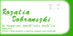 rozalia dobranszki business card